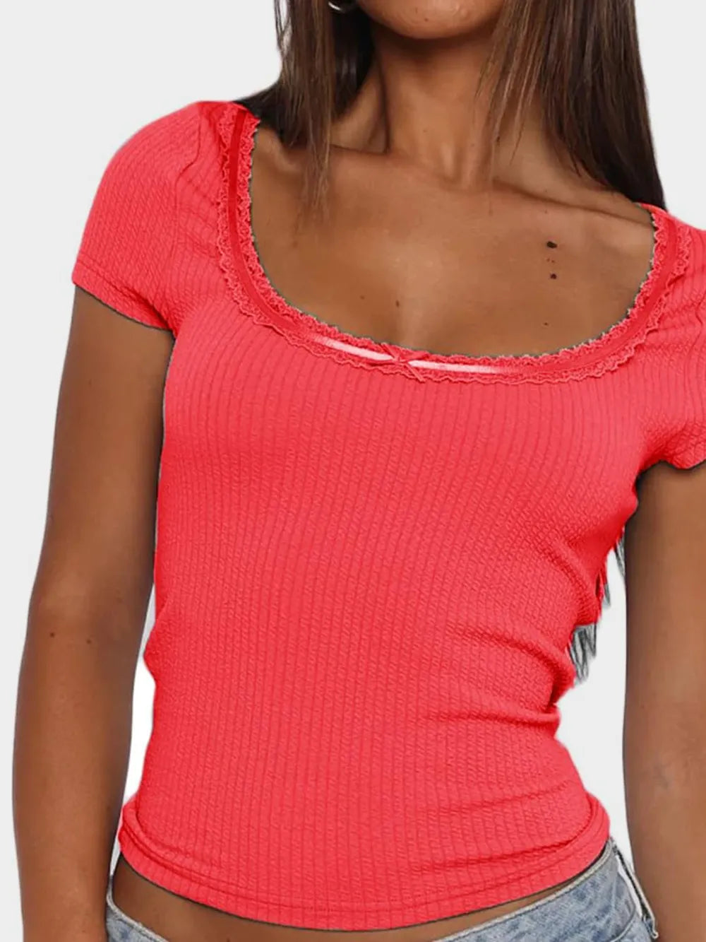 T-shirt à dentelle