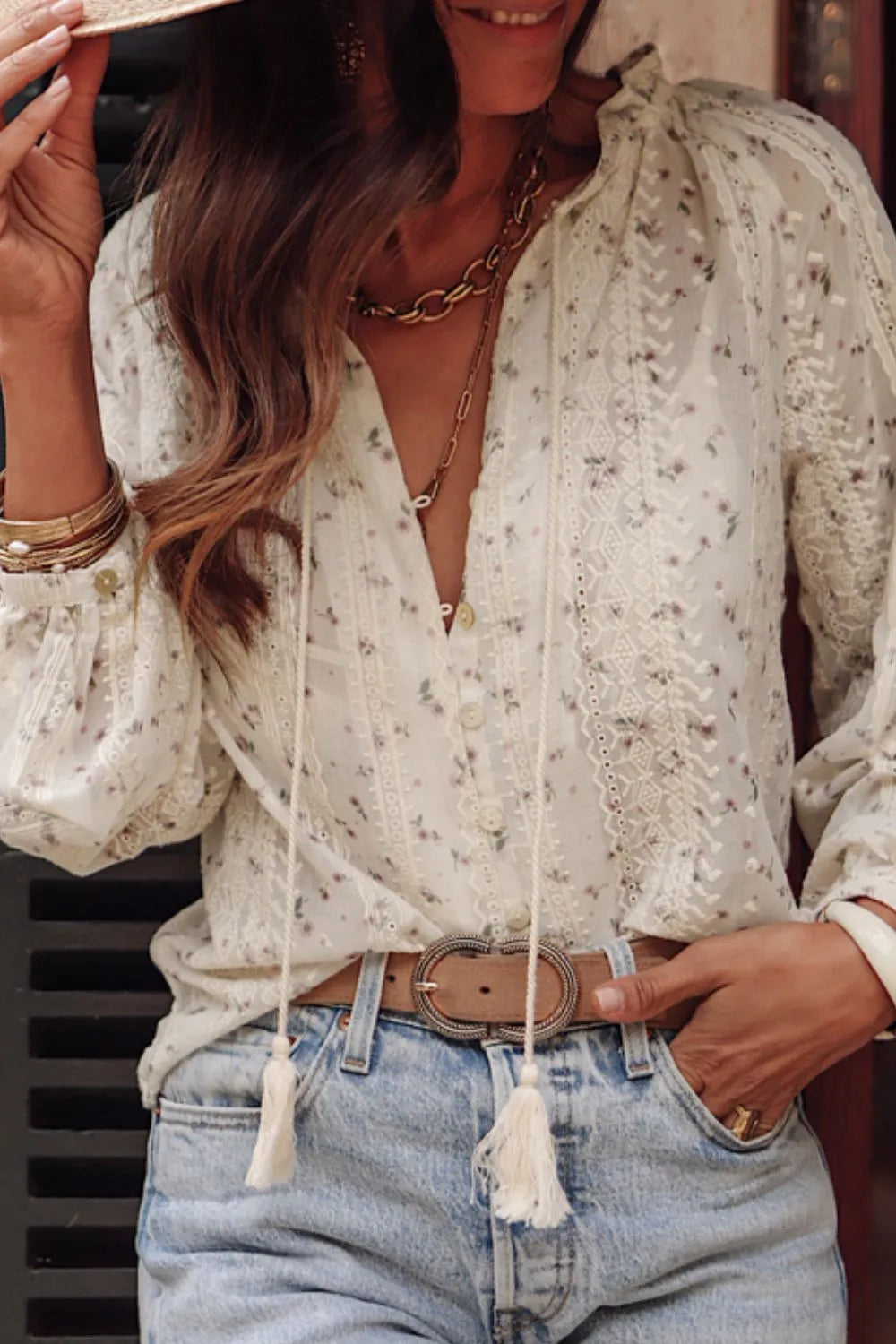 Blouse à fleurs