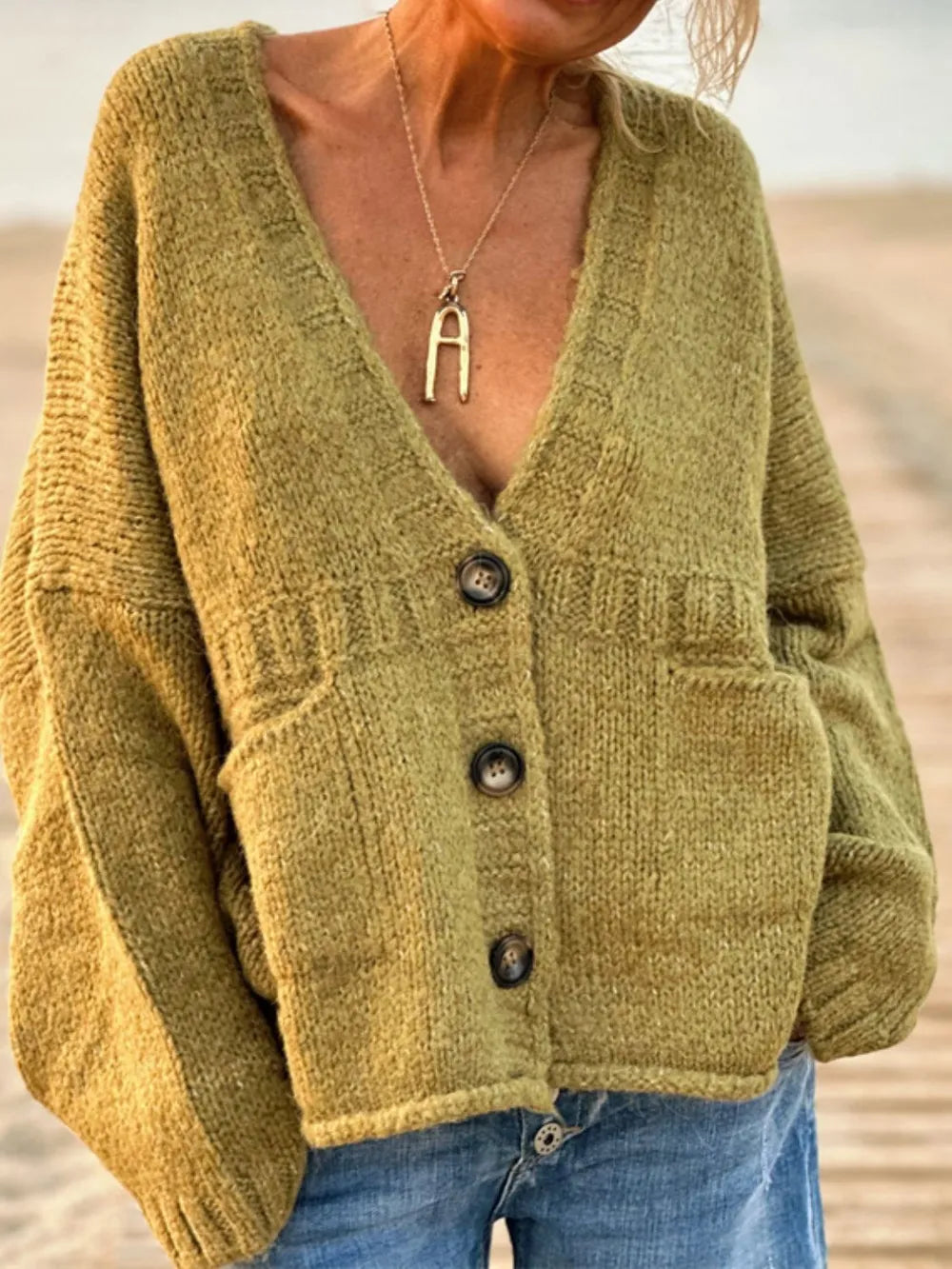 Cardigan col V