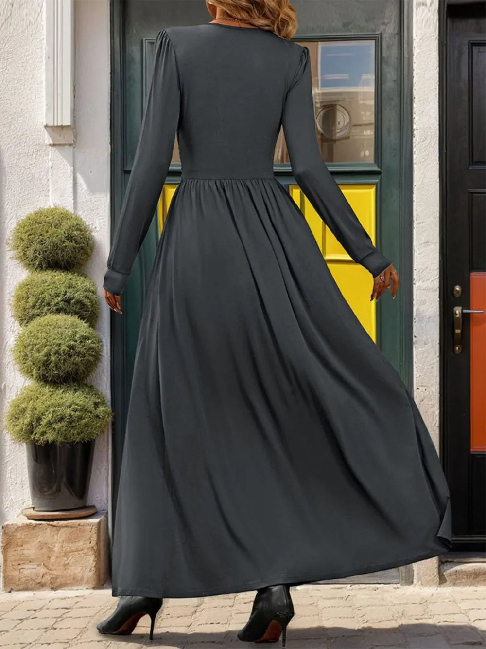Robe longue fendue