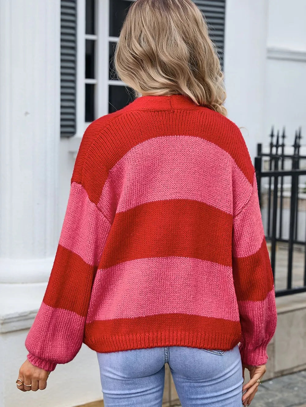Cardigan rayé