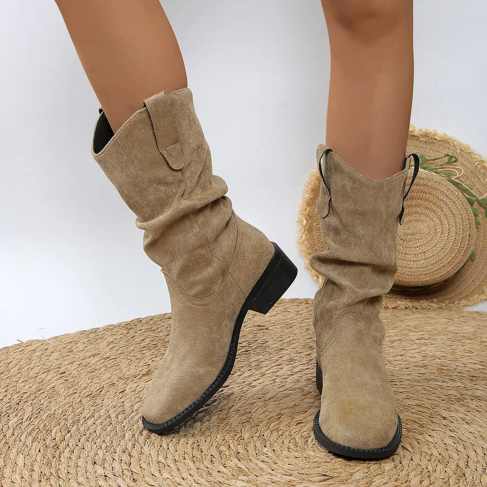 Bottines plissées