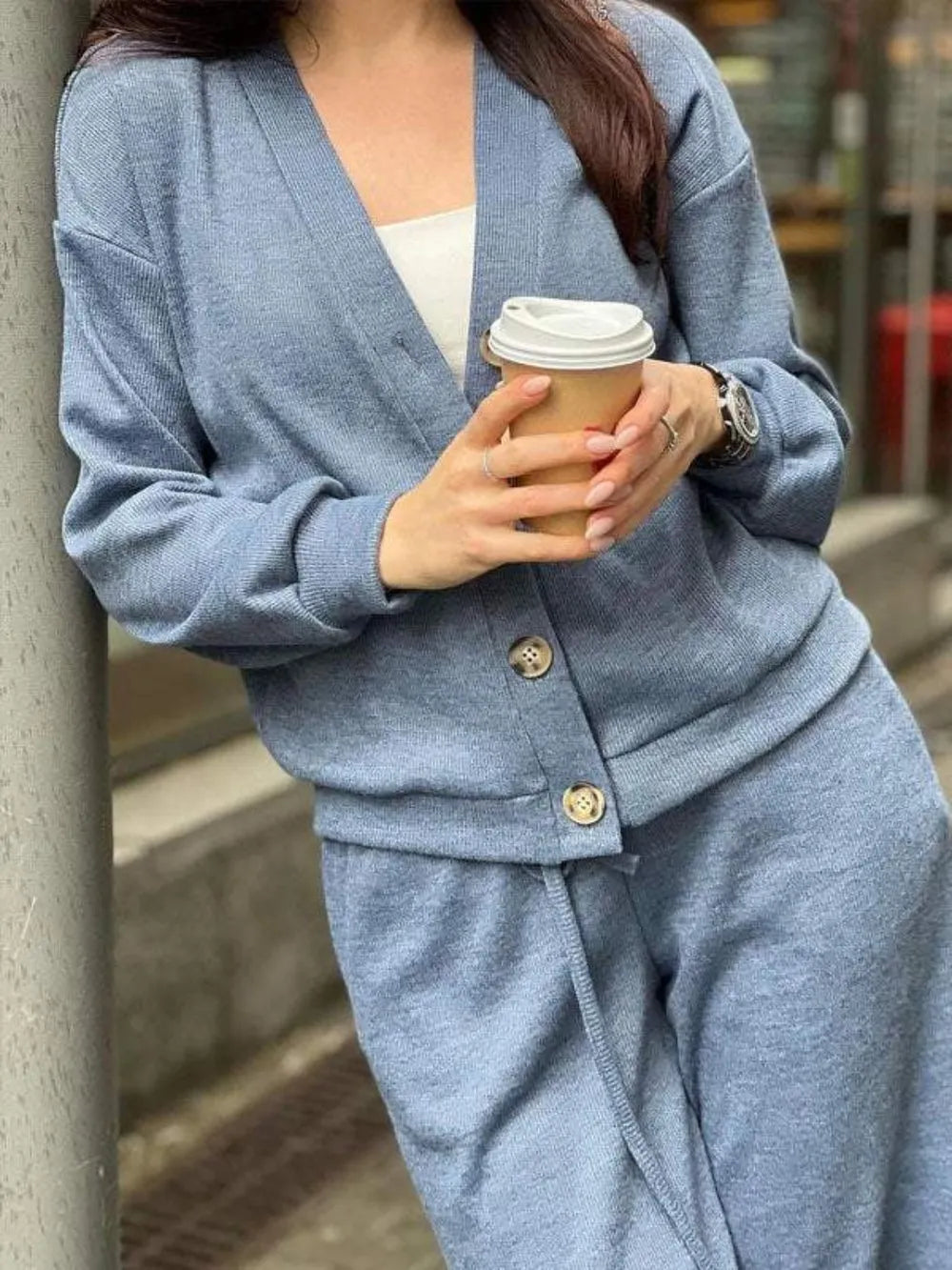 Ensemble cardigan et pantalon