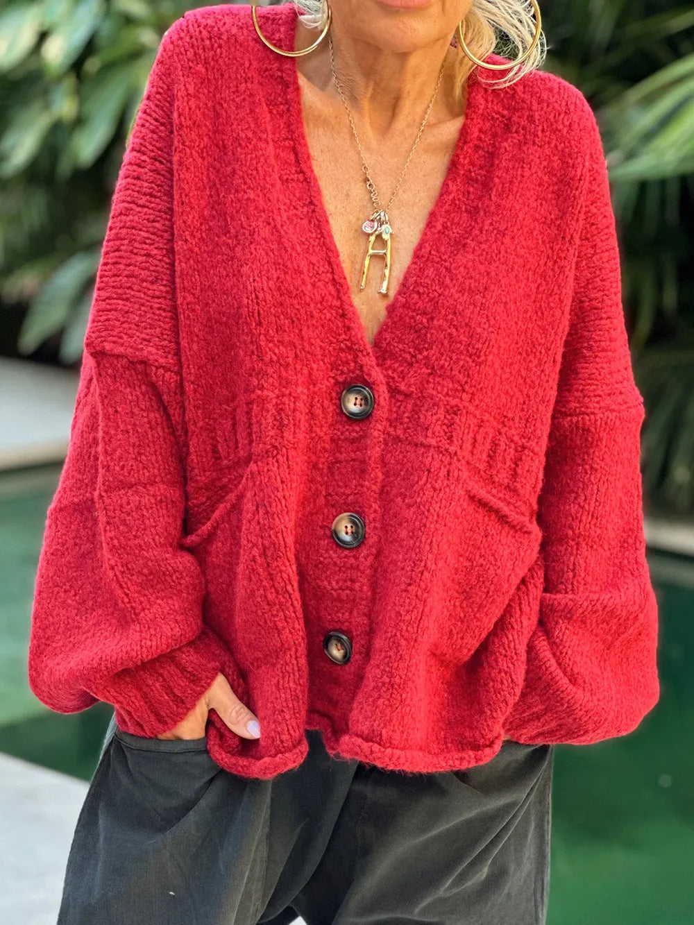 Cardigan col V
