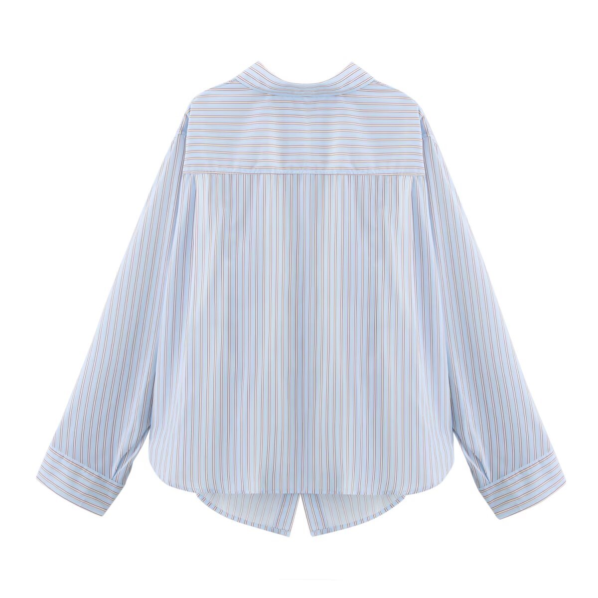 Ensemble rayé chemise popeline ample et short