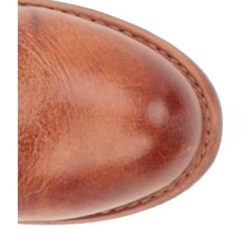 Bottine à talon bas et lacets