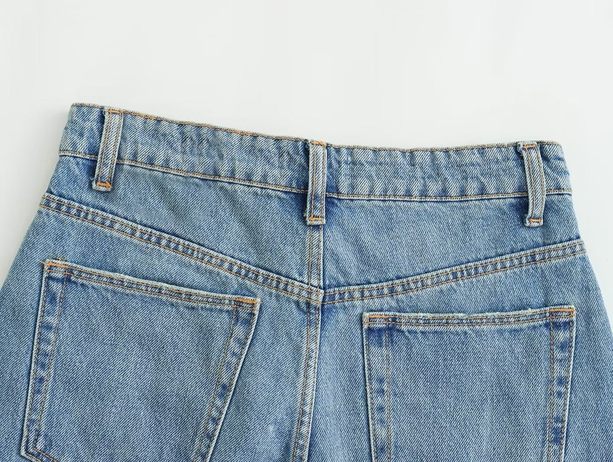 Jean taille haute droit