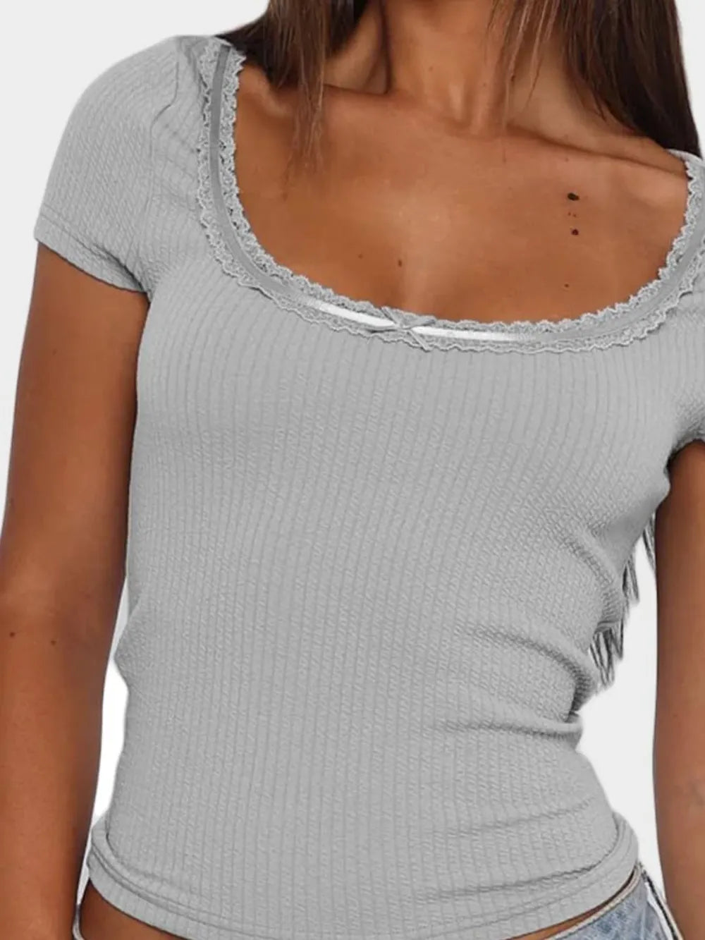 T-shirt à dentelle