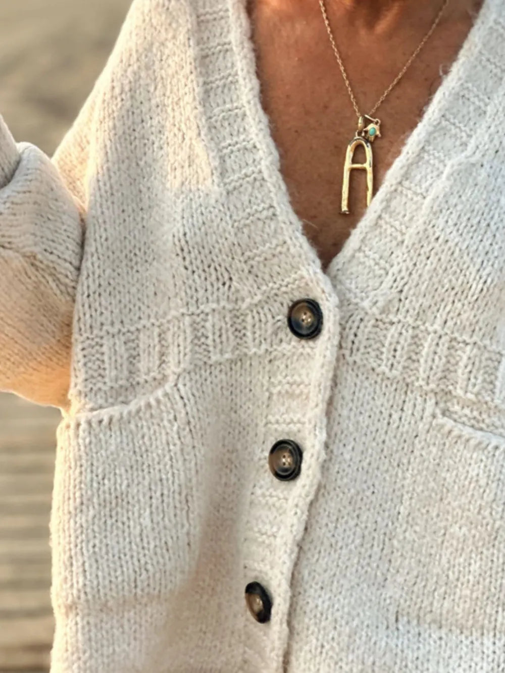 Cardigan col V