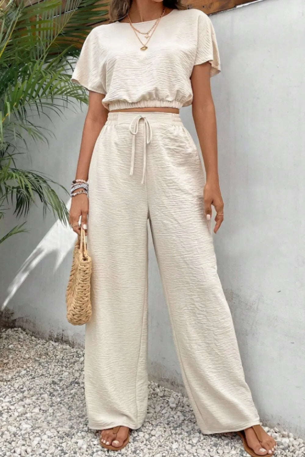 Ensemble pantalon et top sans manches