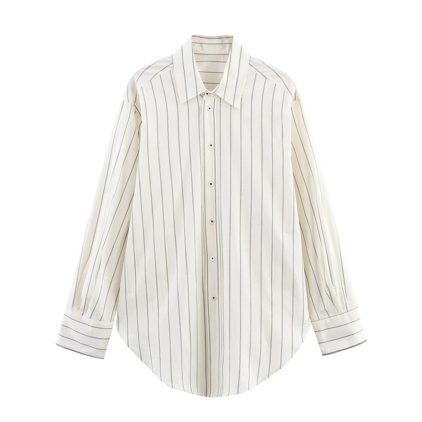 Ensemble rayé chemise et pantalon fluide