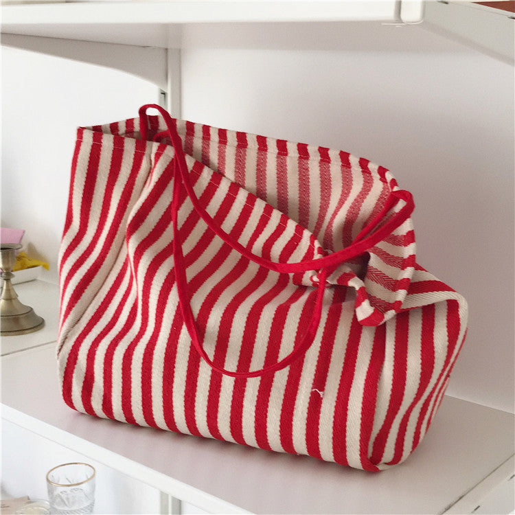 Sac cabas rayé rétro