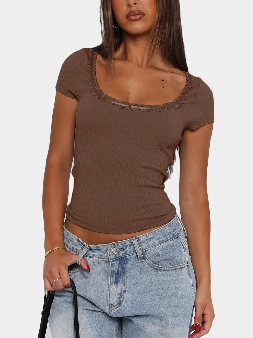 T-shirt à dentelle