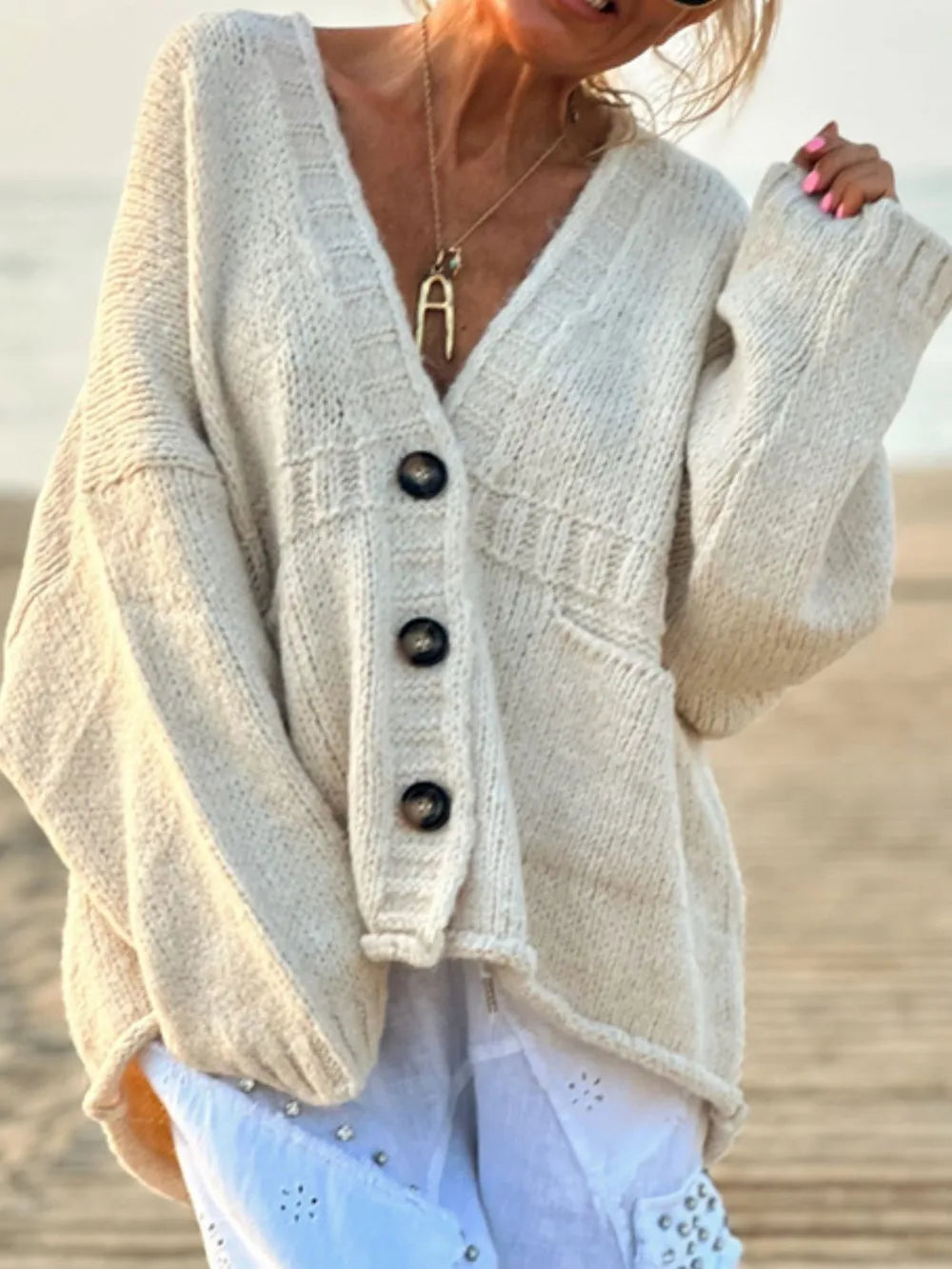 Cardigan col V