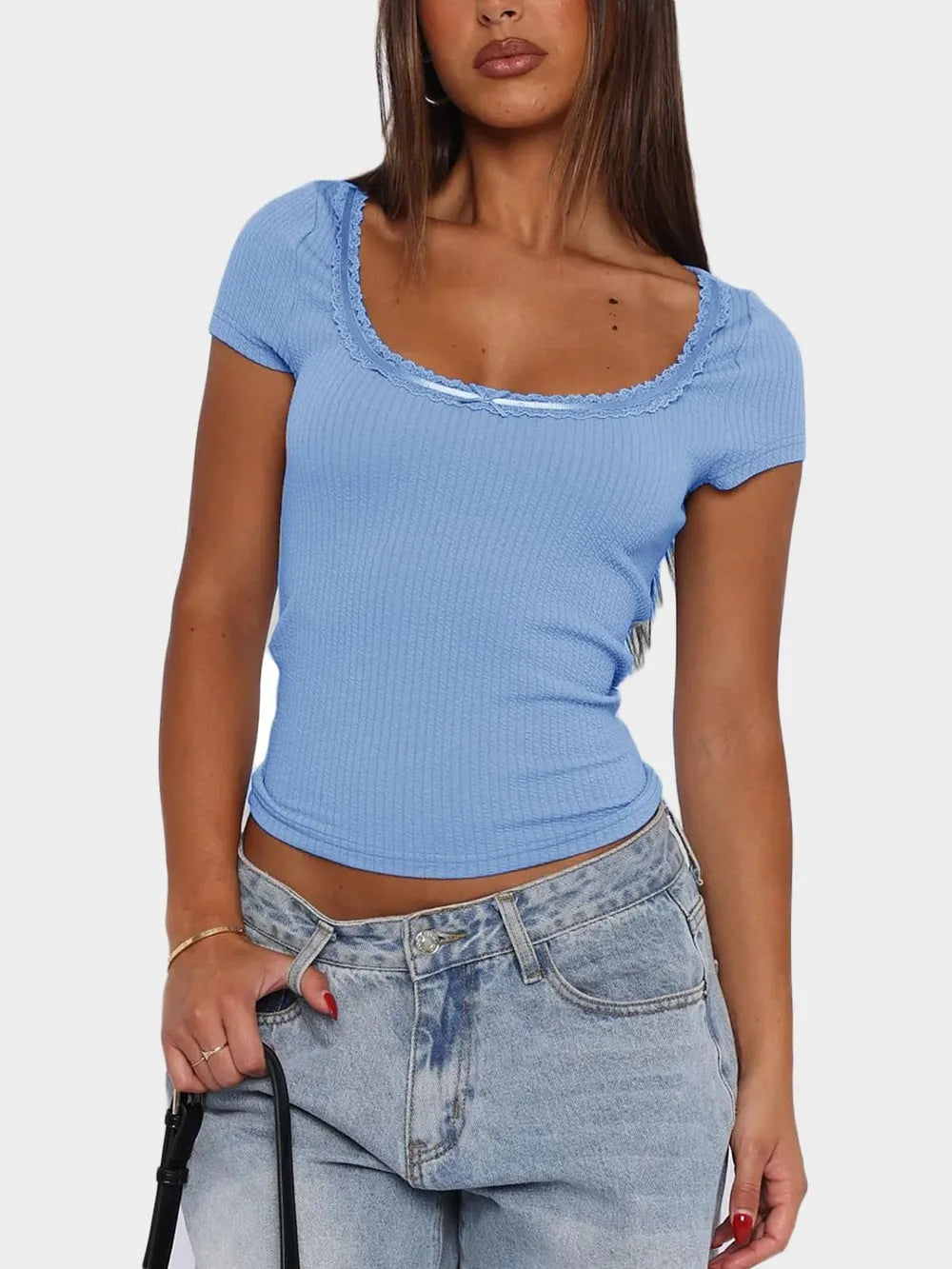 T-shirt à dentelle