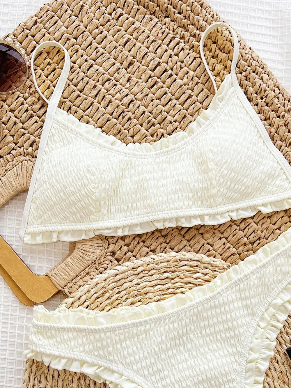 Maillot de bain deux pièces à volants