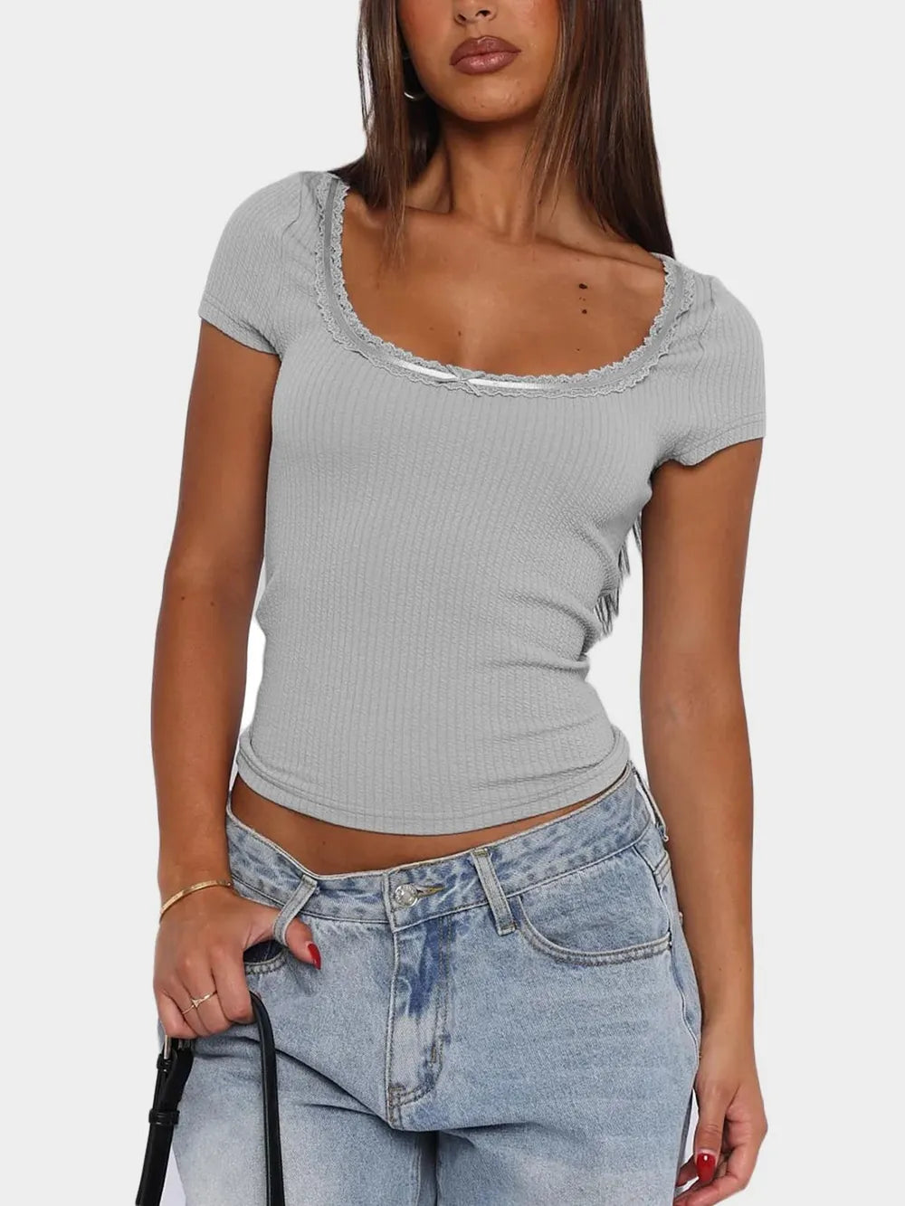 T-shirt à dentelle