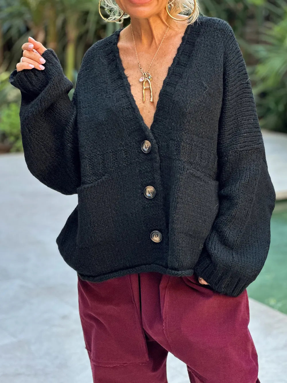 Cardigan col V