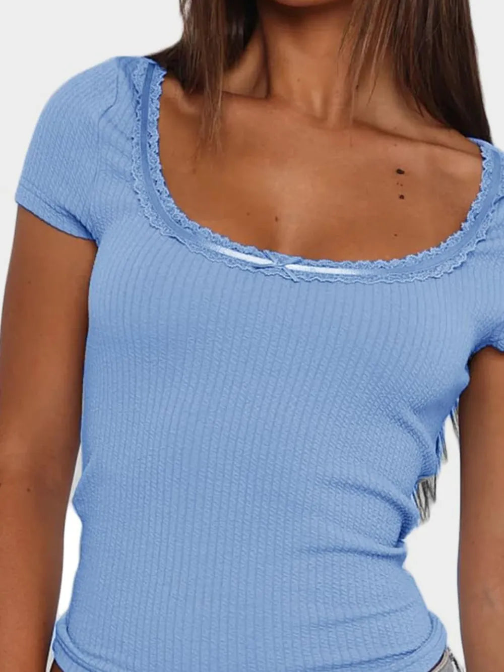 T-shirt à dentelle