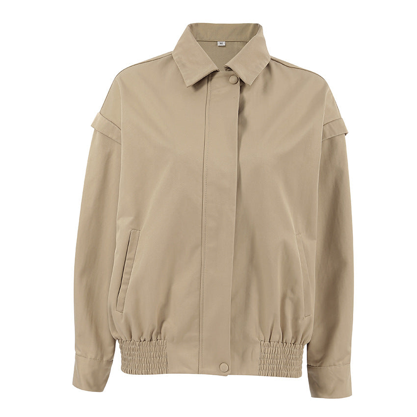 Veste zippée kaki