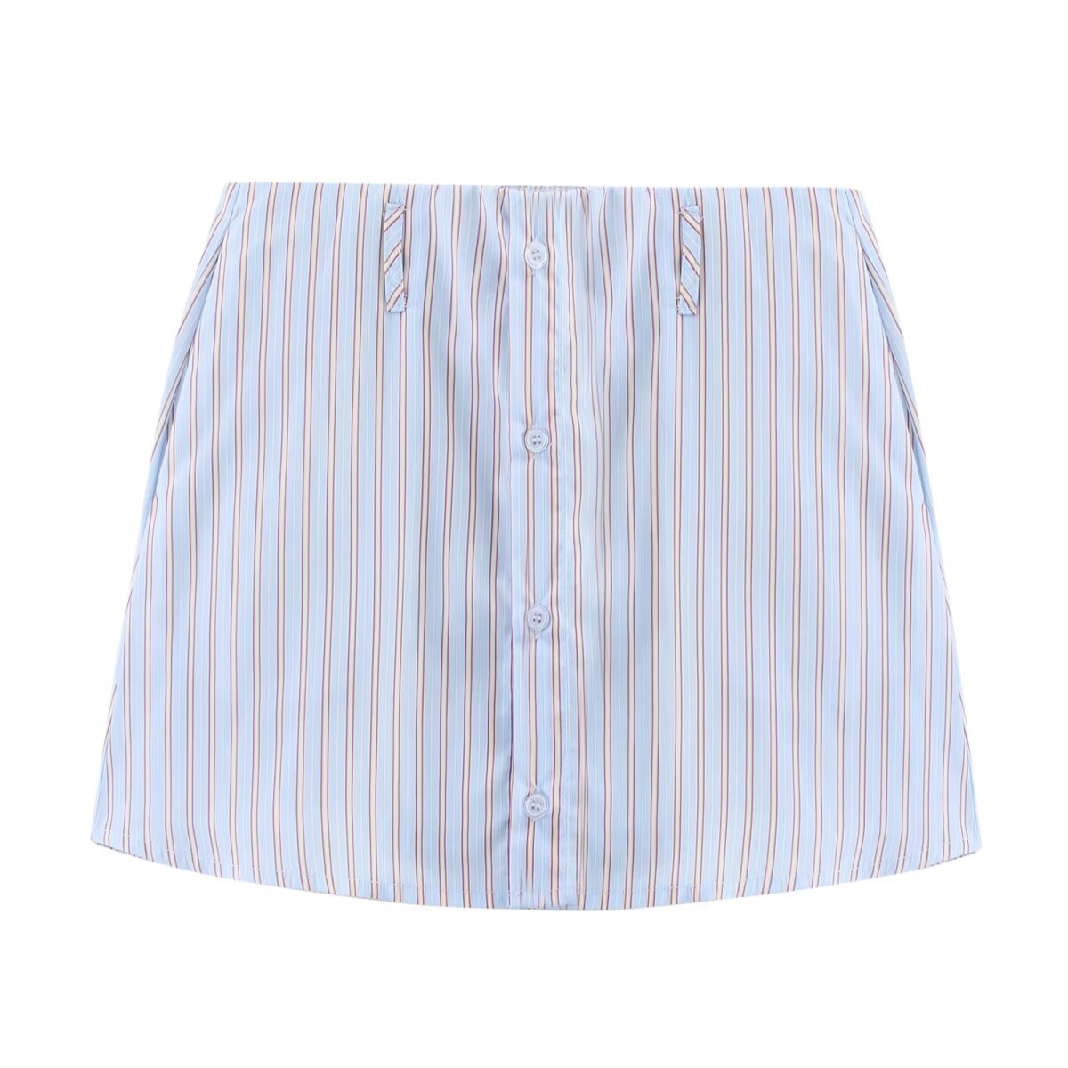 Ensemble rayé chemise popeline ample et short