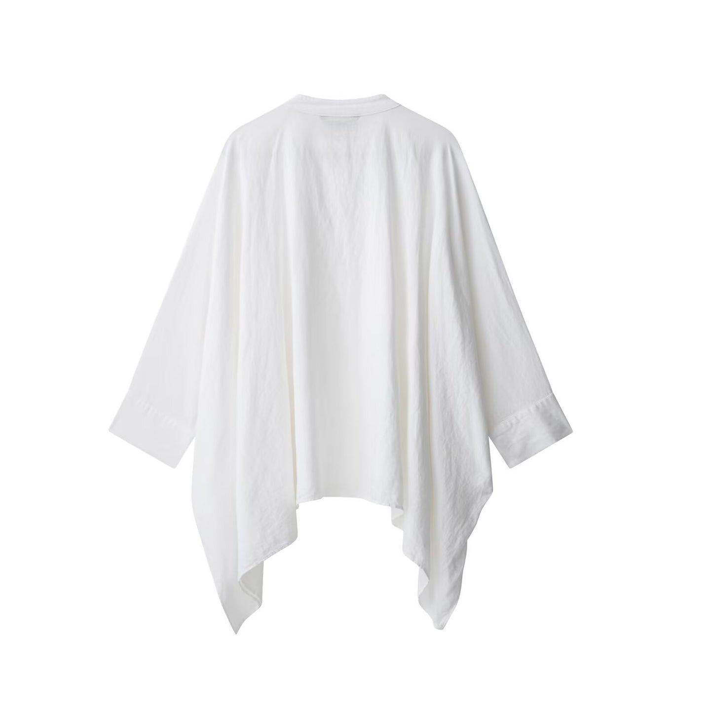 Ensemble chemise col Mao et short taille haute