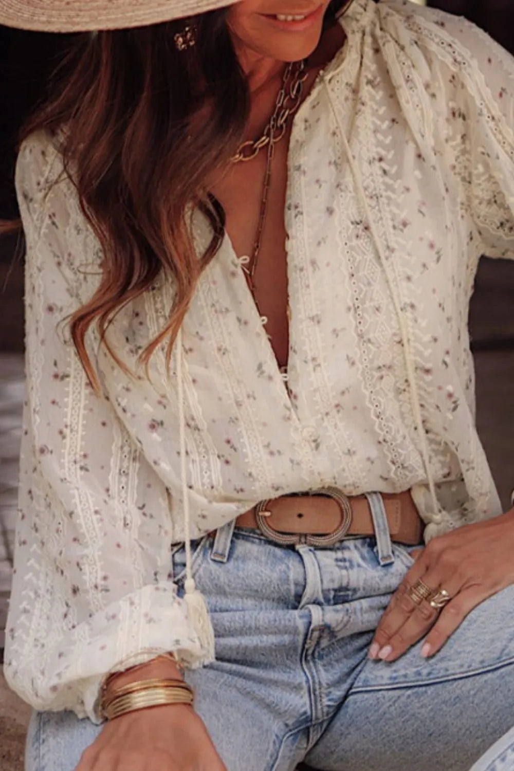 Blouse à fleurs