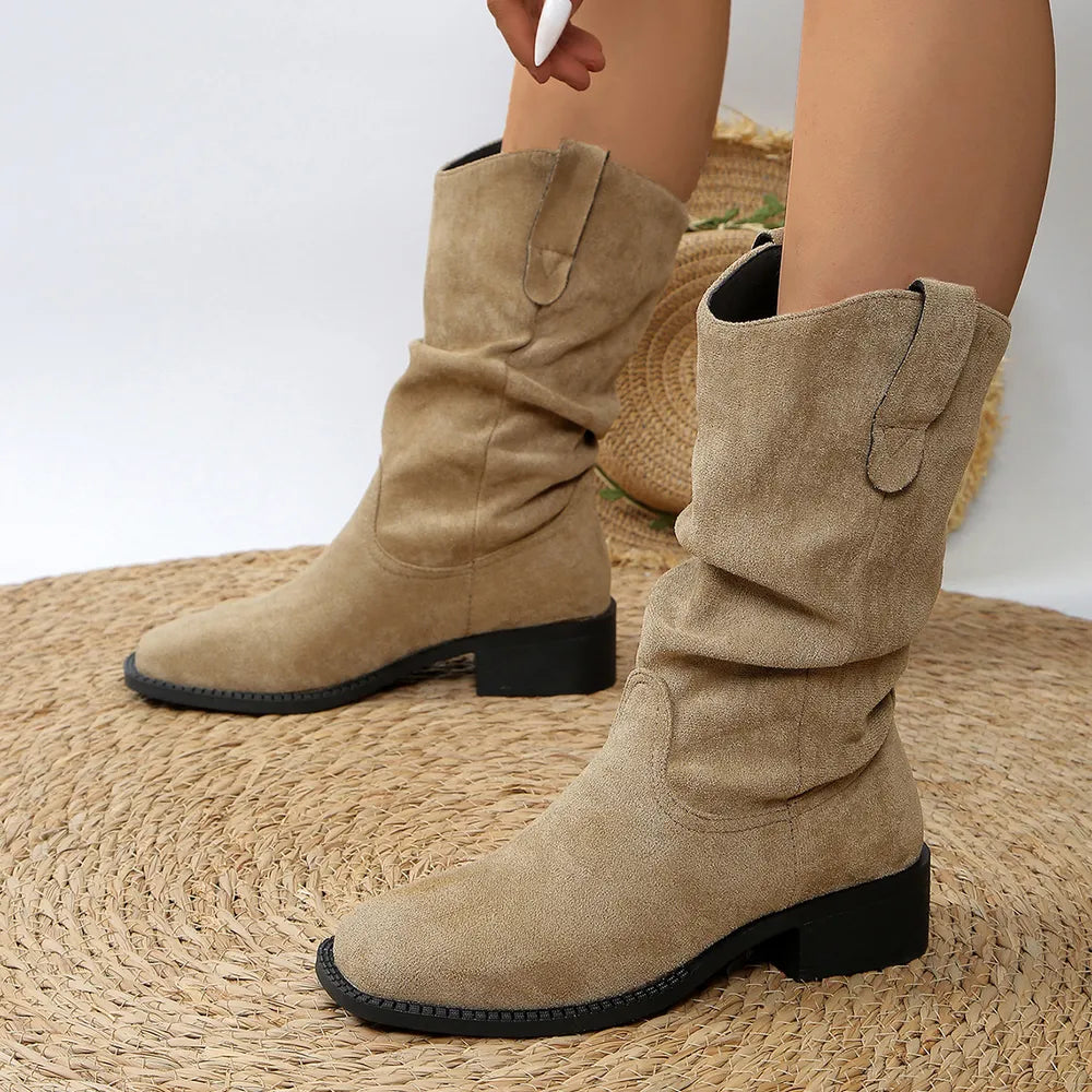Bottines plissées