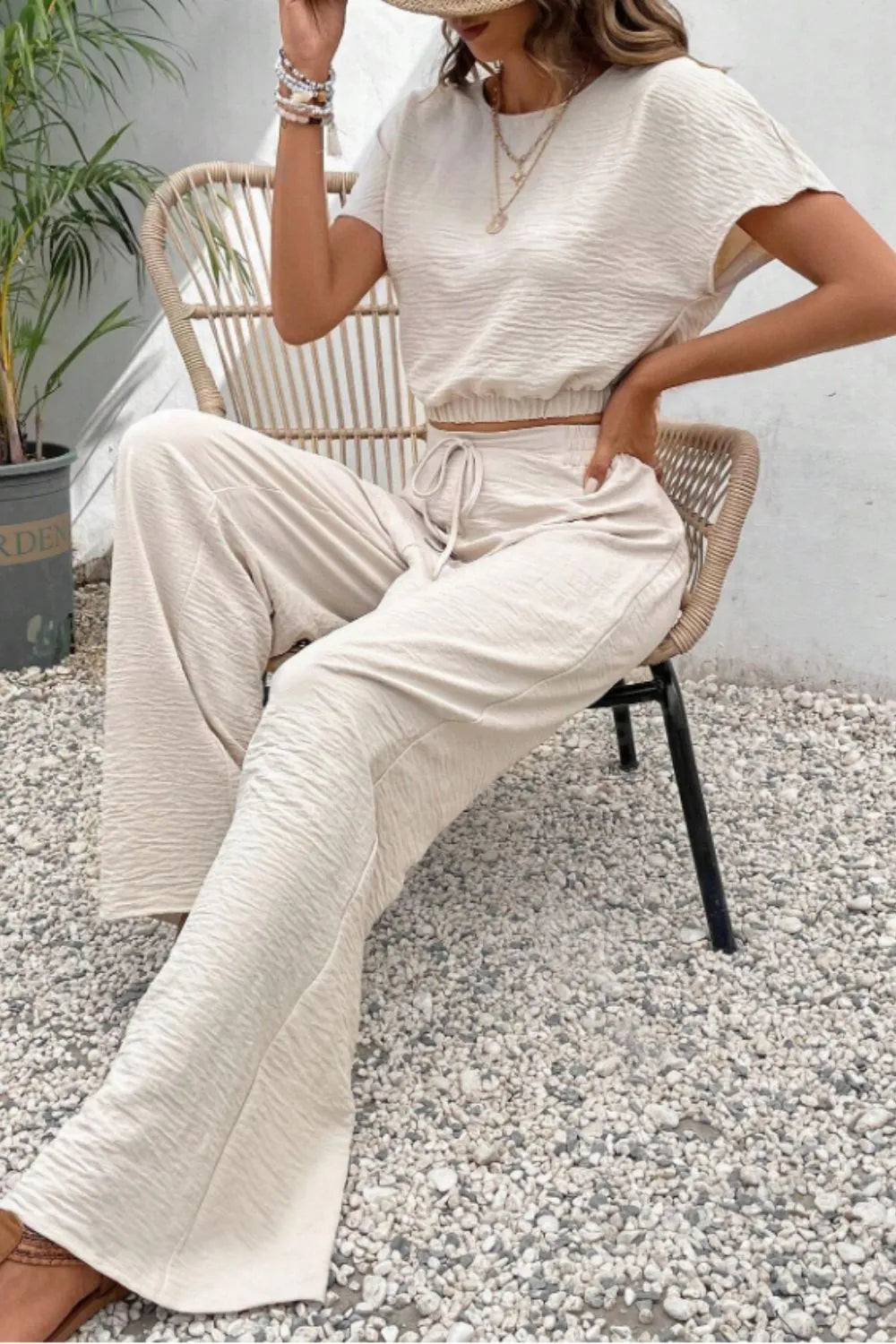 Ensemble pantalon et top sans manches