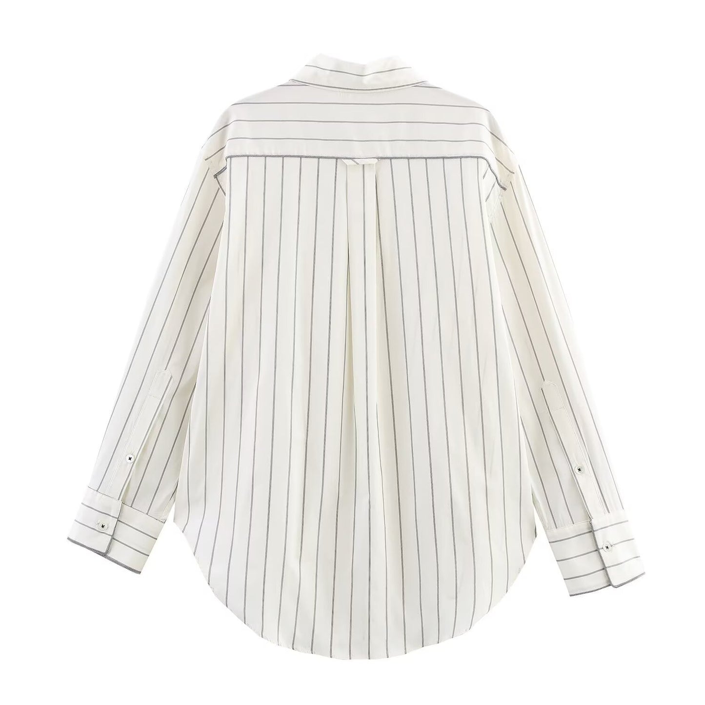 Ensemble rayé chemise et pantalon fluide