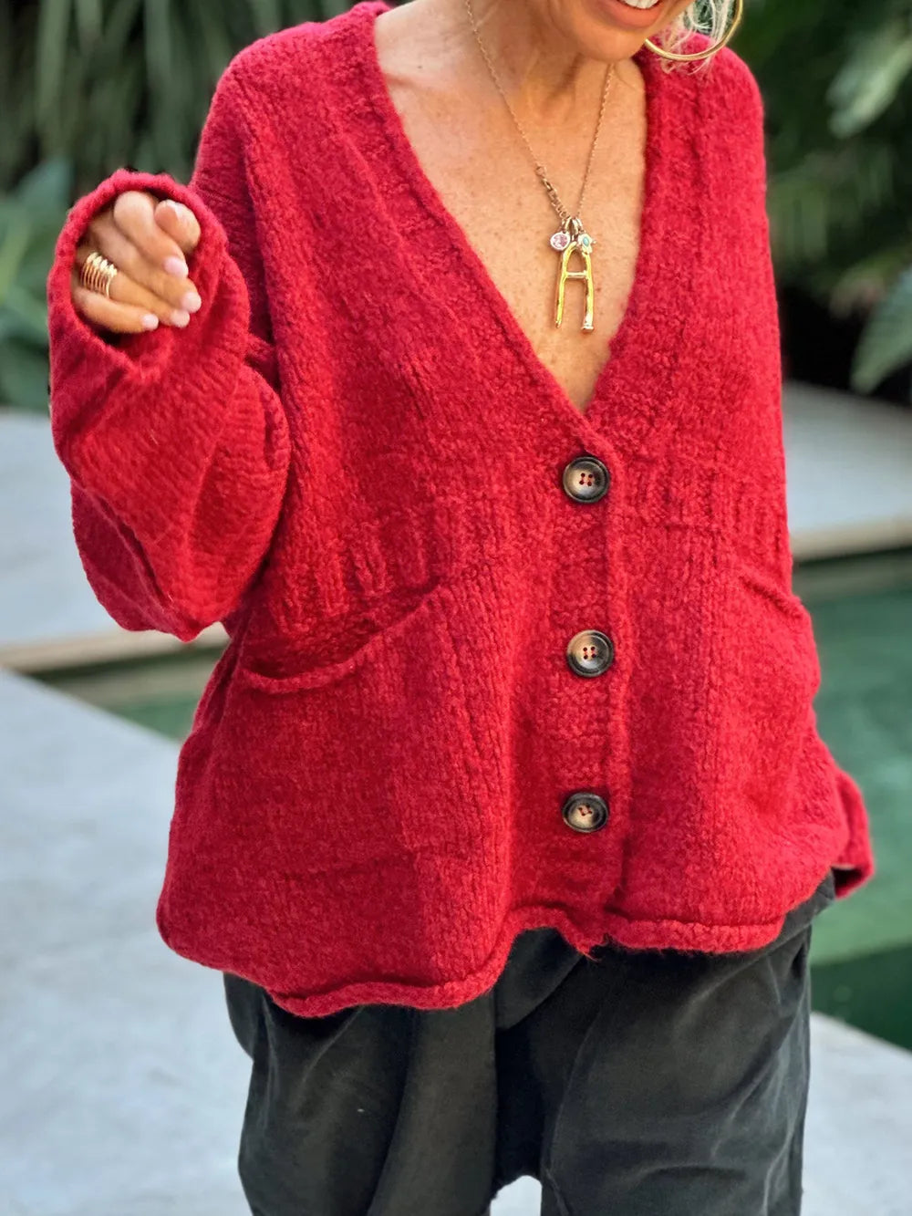 Cardigan col V