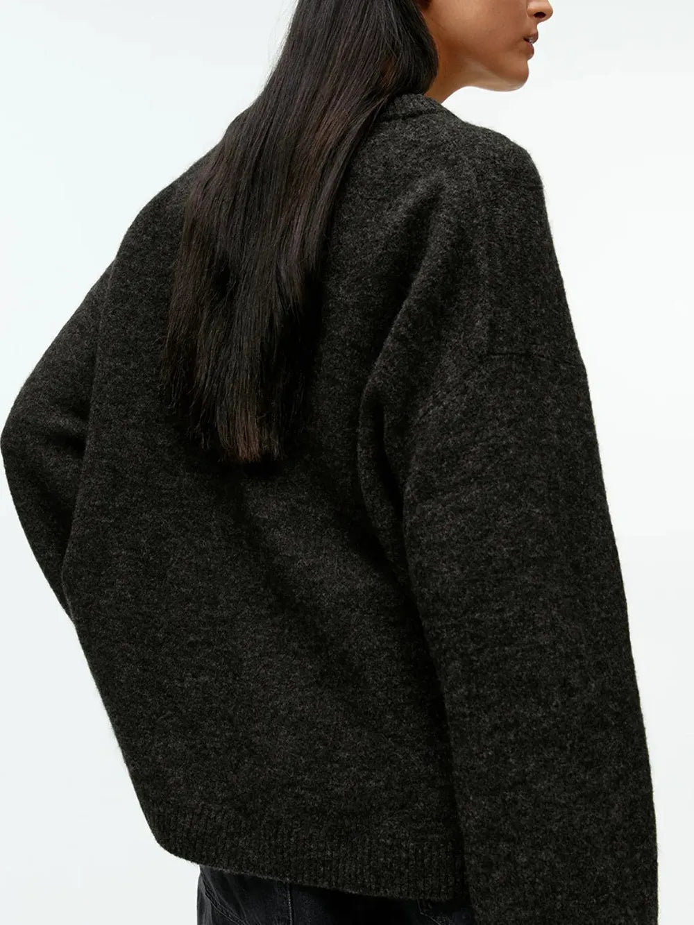 Pull col rond en coton cachemire