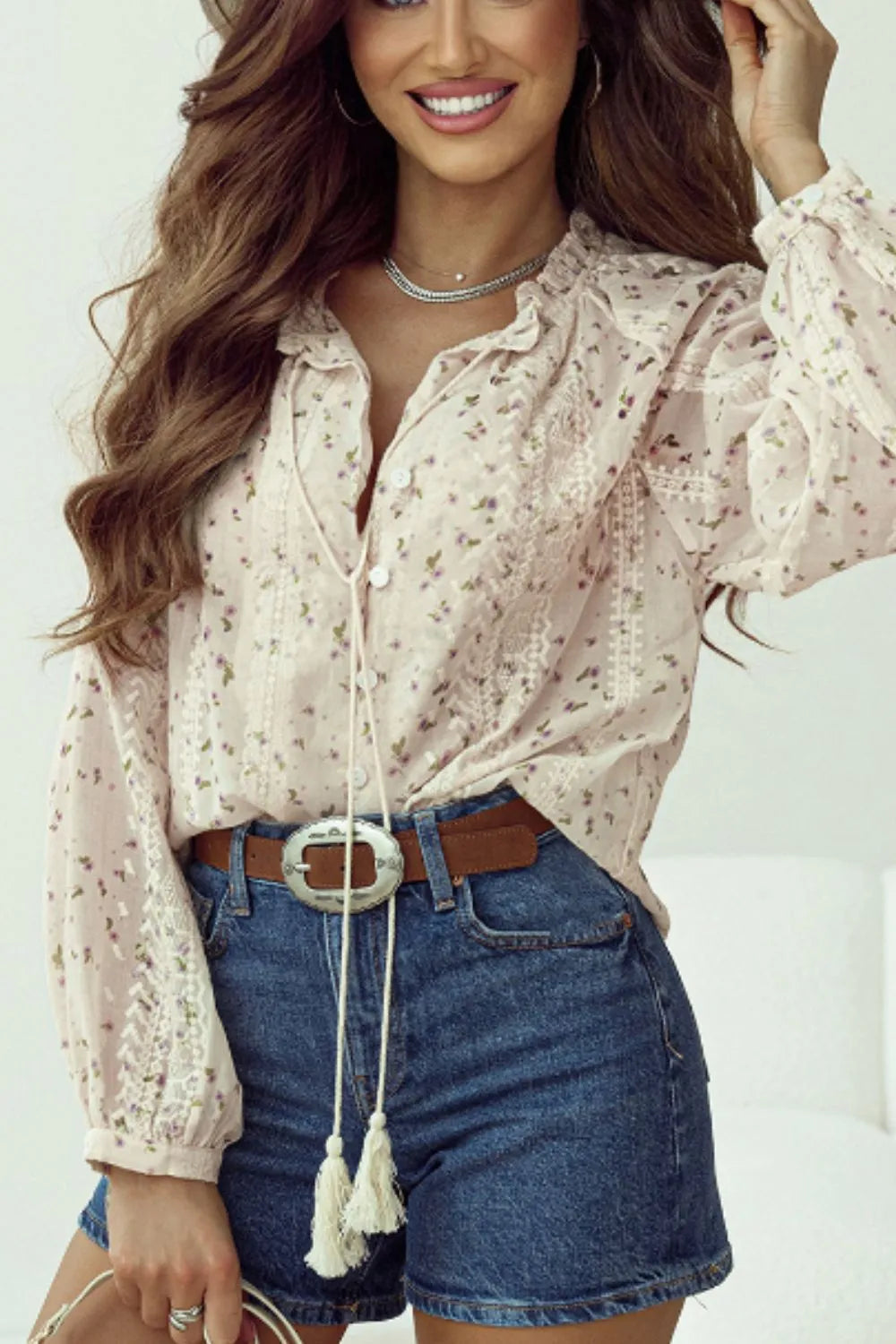 Blouse à fleurs