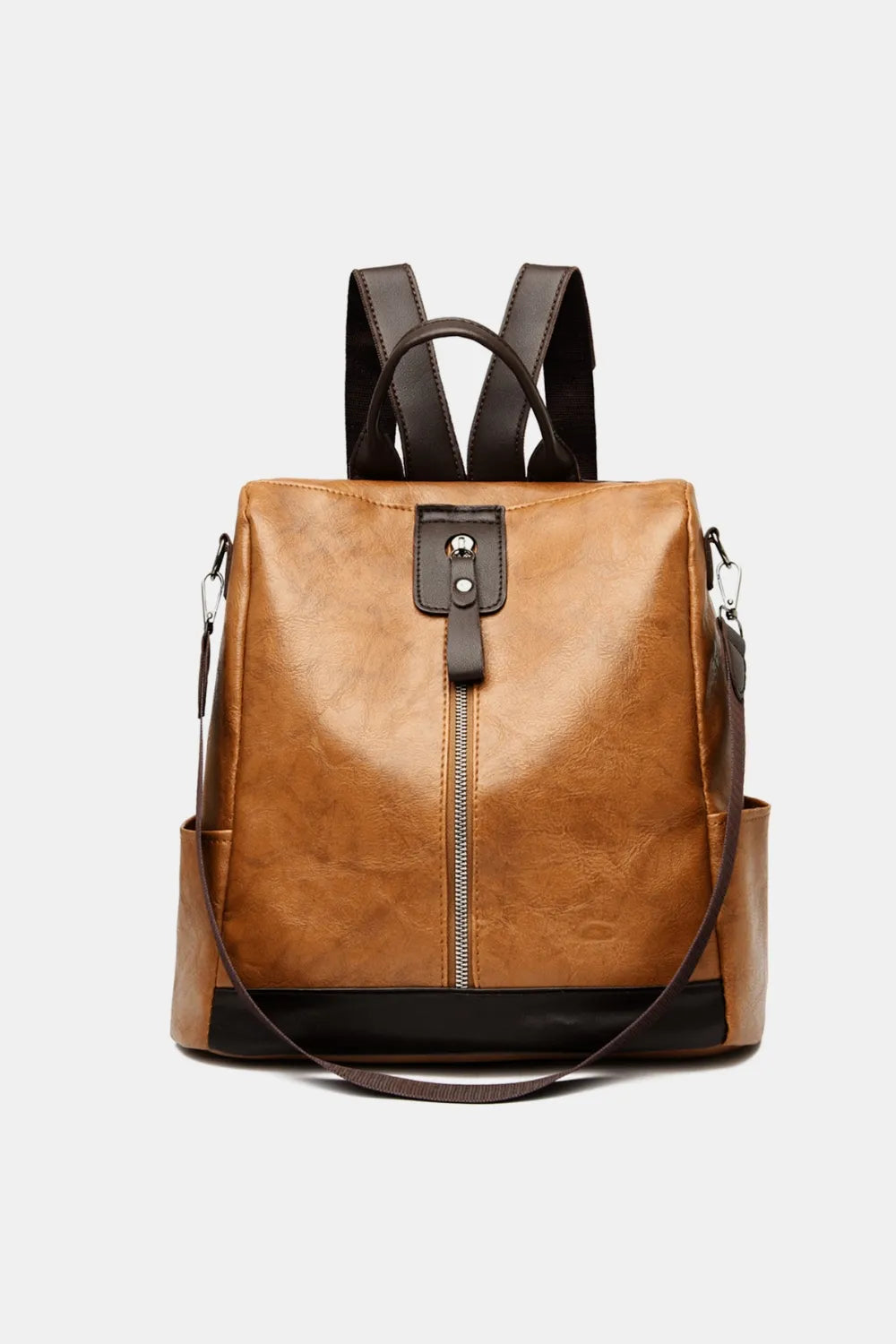 Sac à dos Oslo couleur caramel vue de face