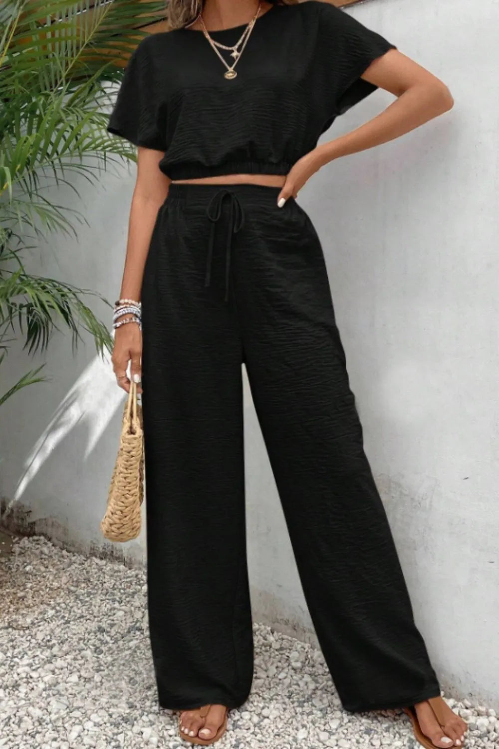 Ensemble pantalon et top sans manches