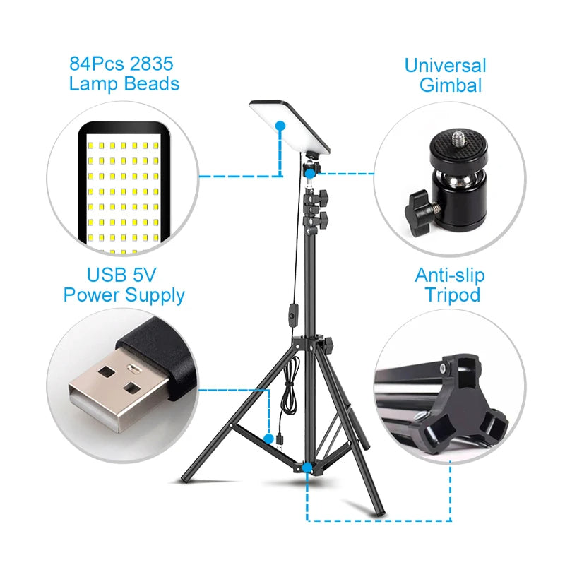 Lampe LED portable avec trépied