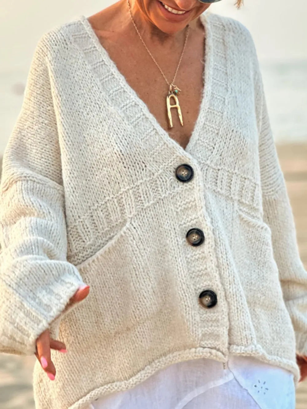 Cardigan col V