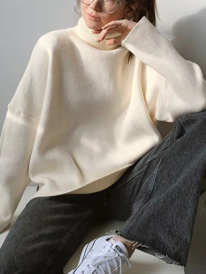 Pull col roulé
