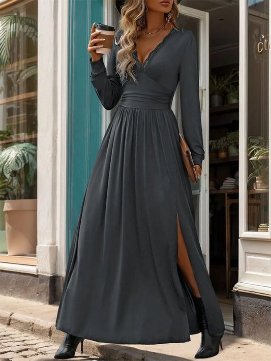 Robe longue fendue