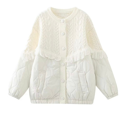 Manteau coton à frange