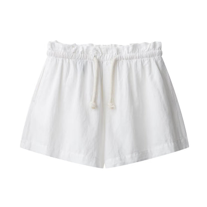 Ensemble chemise col Mao et short taille haute