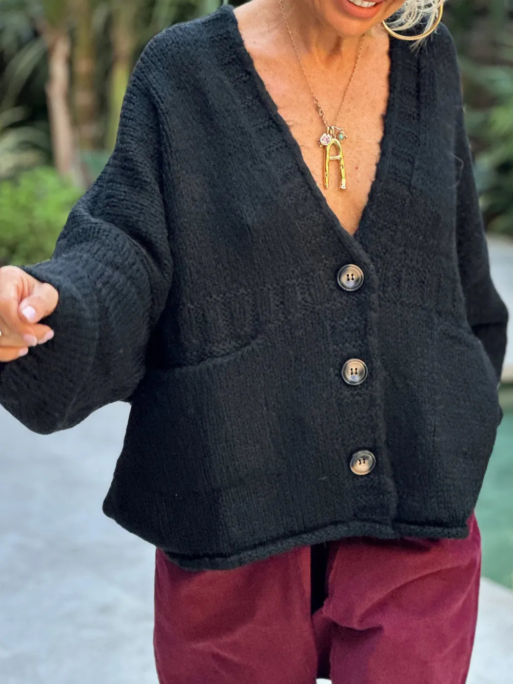 Cardigan col V