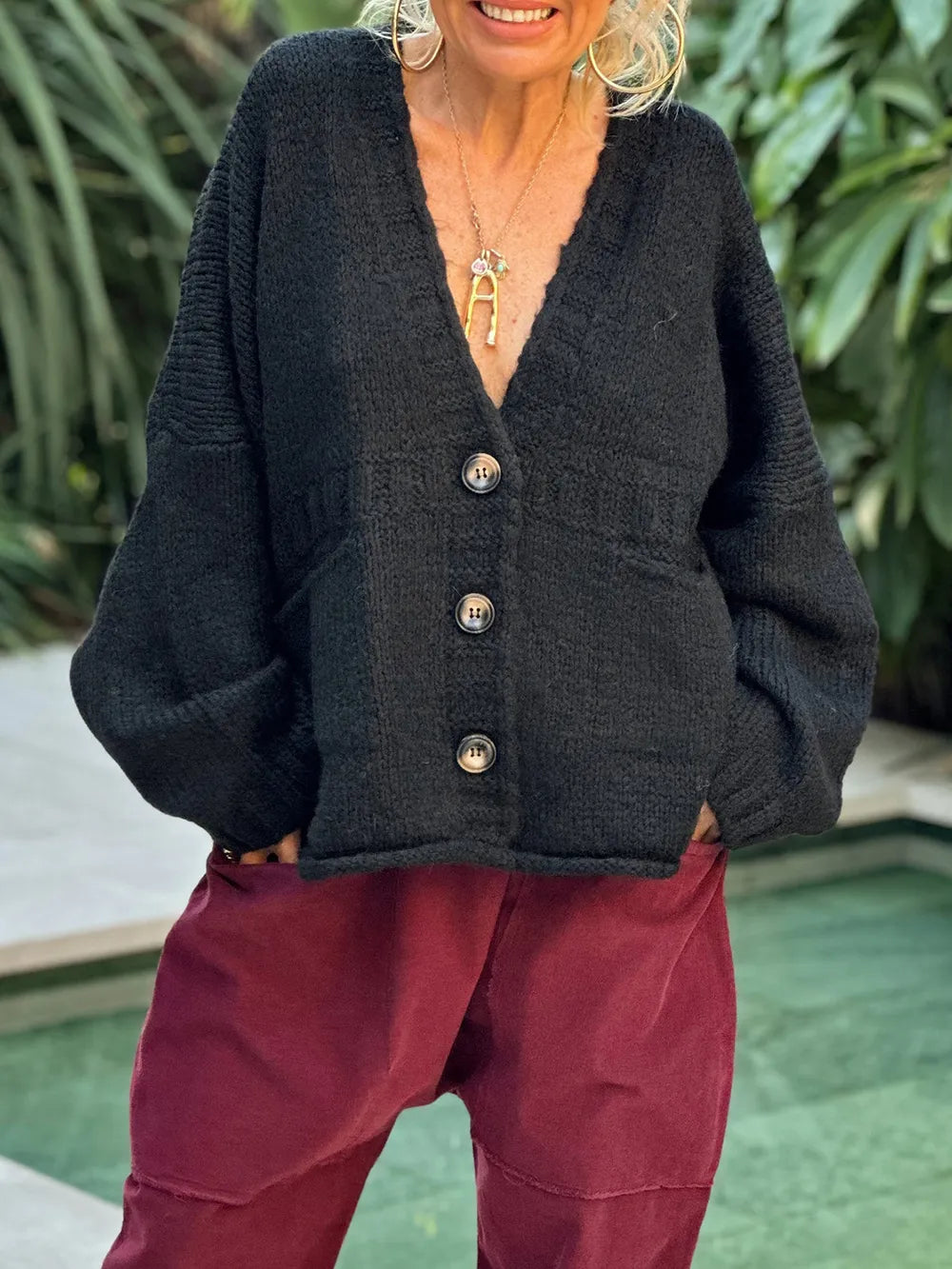 Cardigan col V