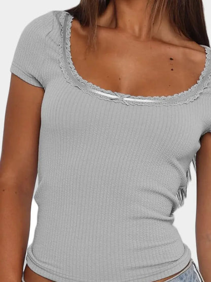 T-shirt à dentelle