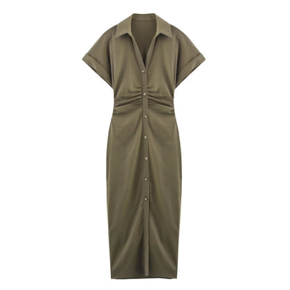 Robe longue manches courtes