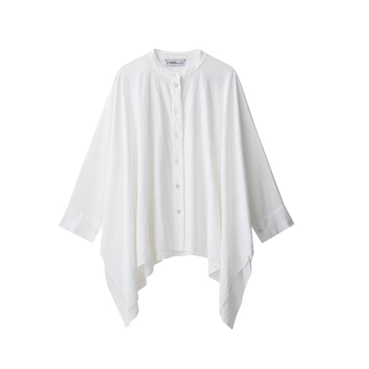 Ensemble chemise col Mao et short taille haute