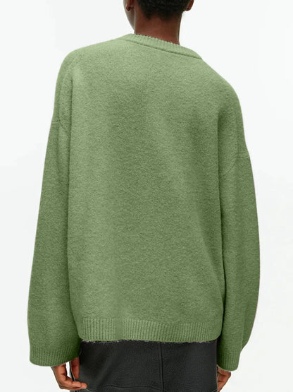 Pull col rond en coton cachemire