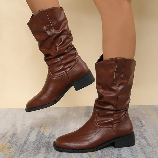 Bottines plissées