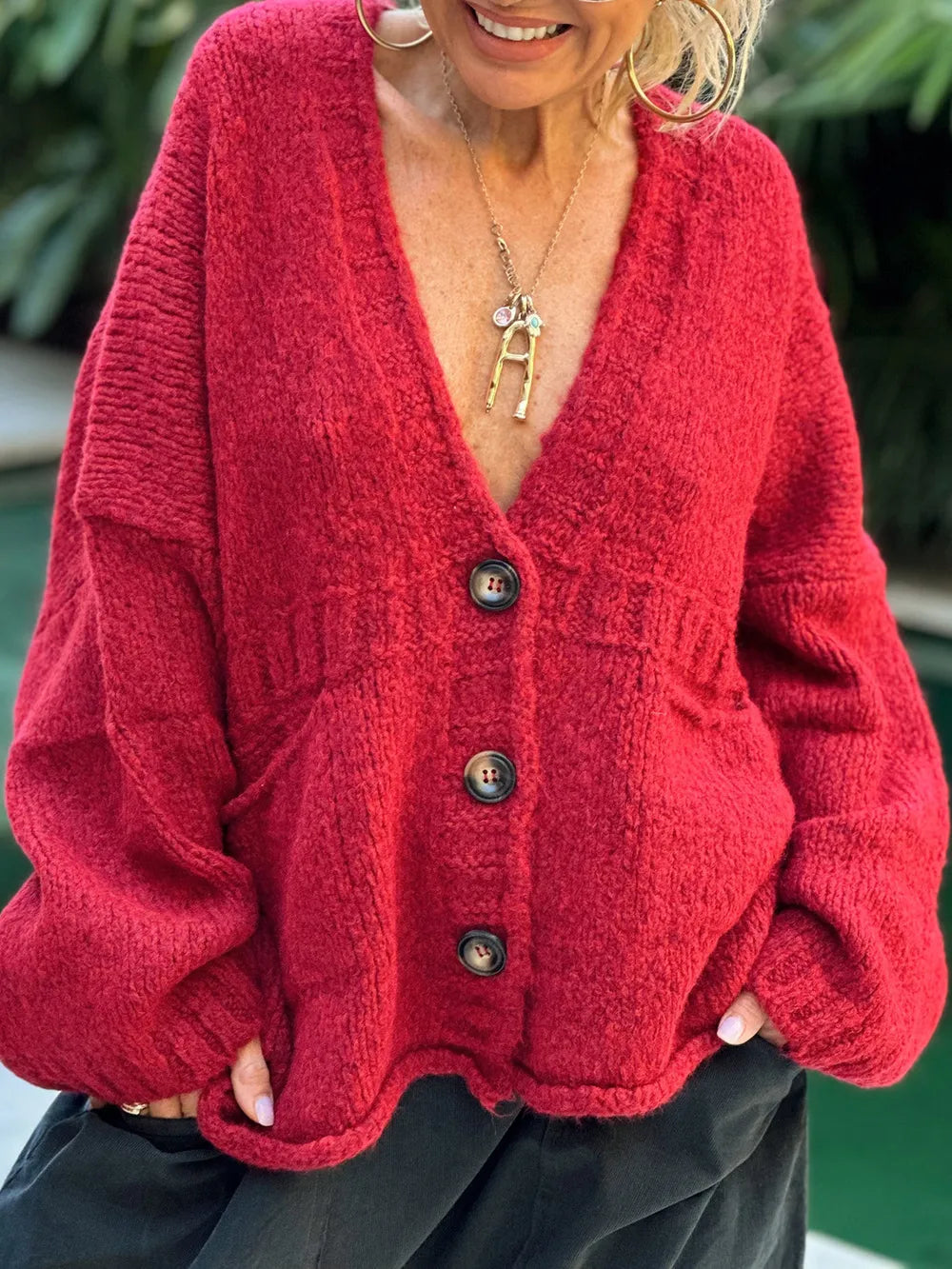 Cardigan col V