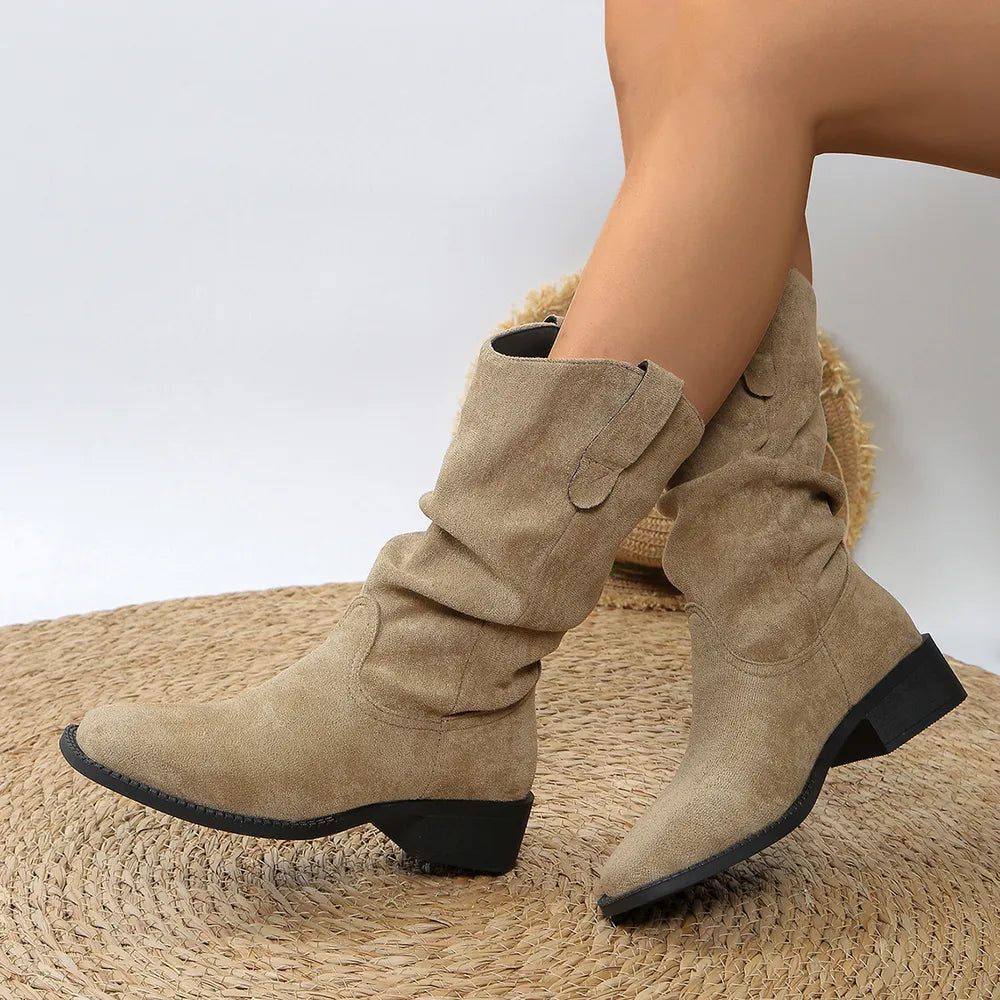 Bottines plissées